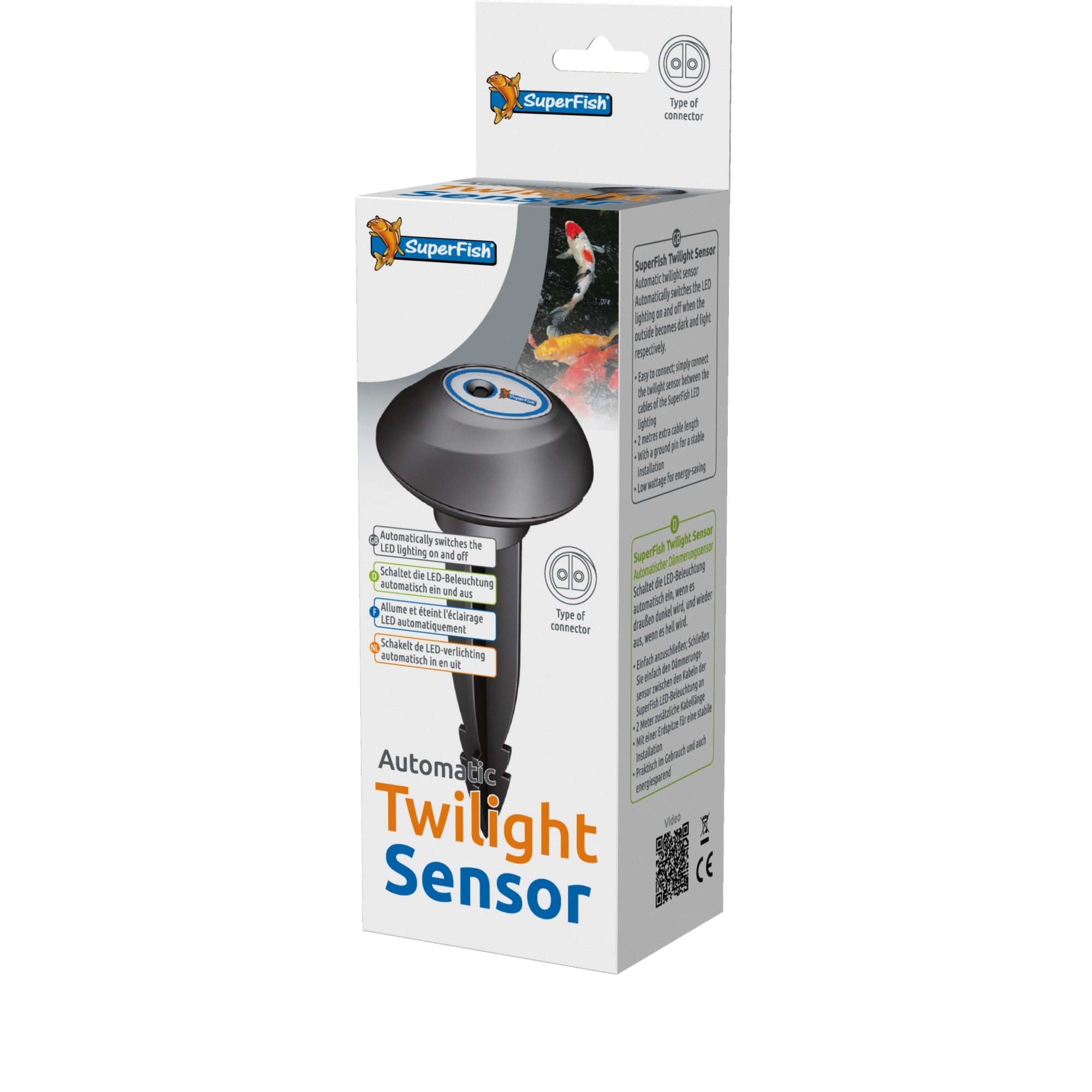 Superfish Automatische Schemersensor - schakelt vijververlichting aan bij schemering - 8715897309311 SF AUTOMATIC TWILIGHT SENSOR 3D