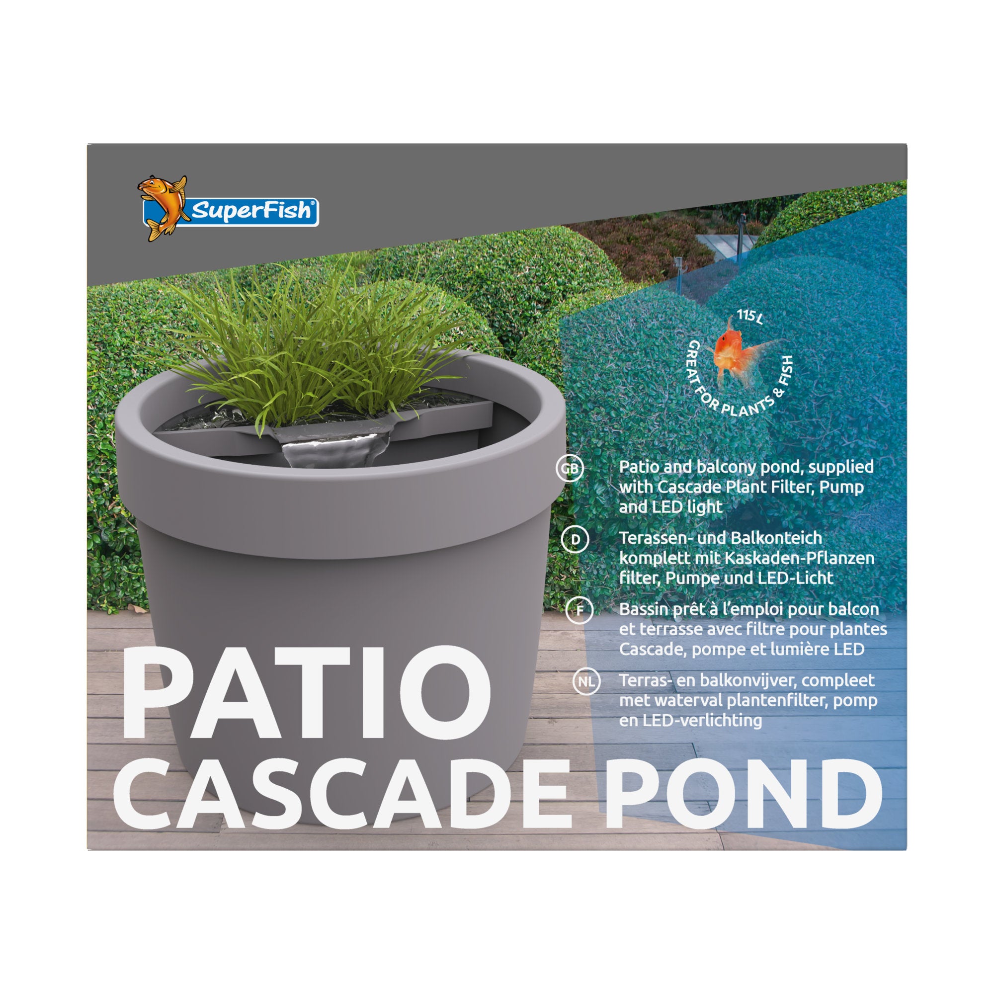 Superfish Patio Cascade Pond - compacte terras-vijver met waterval en ingebouwde pomp