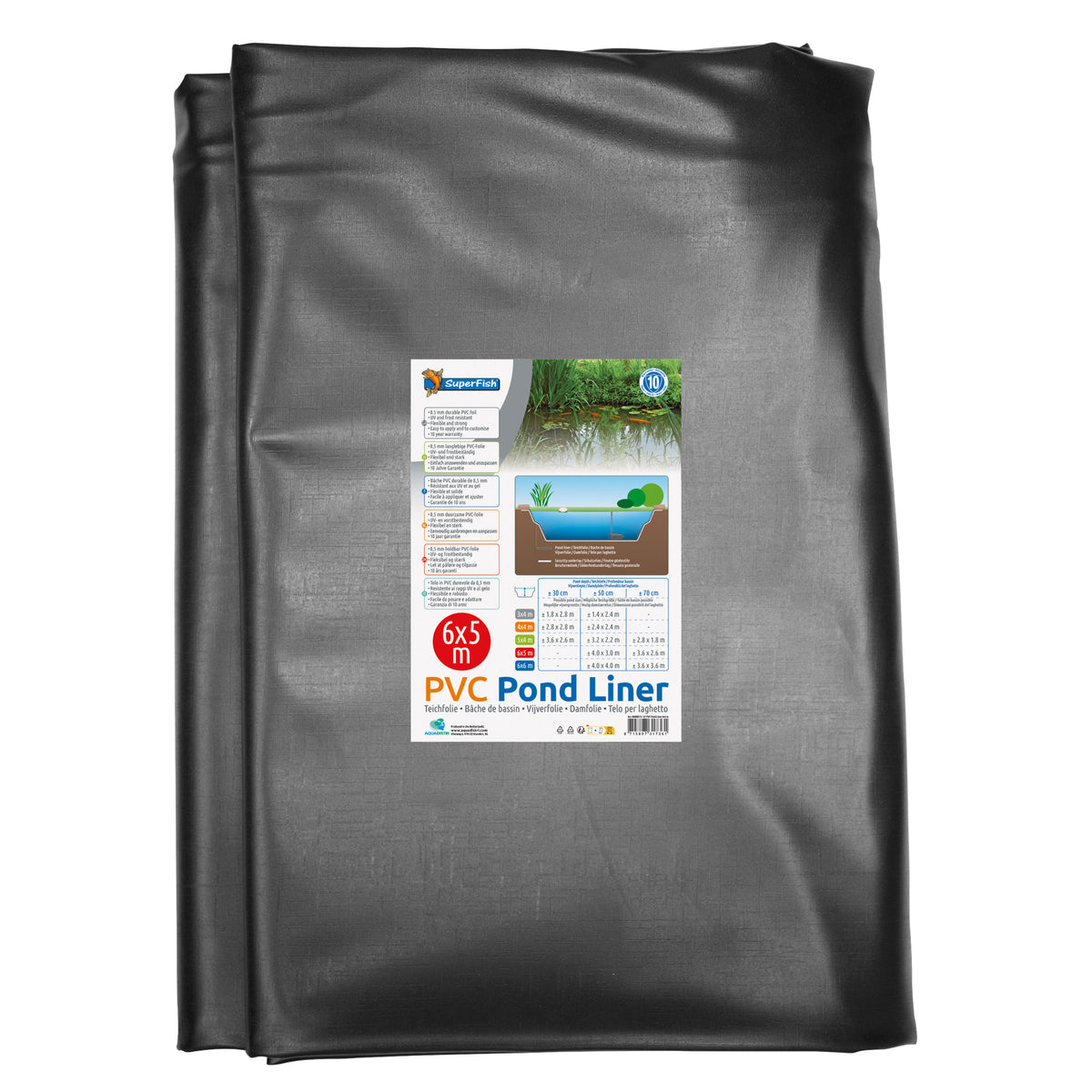 Superfish Vijverfolie 6x5 meter PVC 0,5 mm