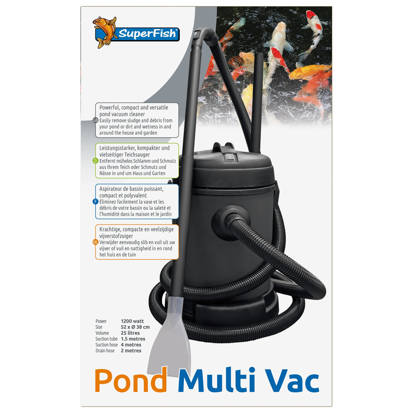 Superfish - Pond Multi Vac 1200W - 8715897344930 SF POND MULTI VAC FRONT2