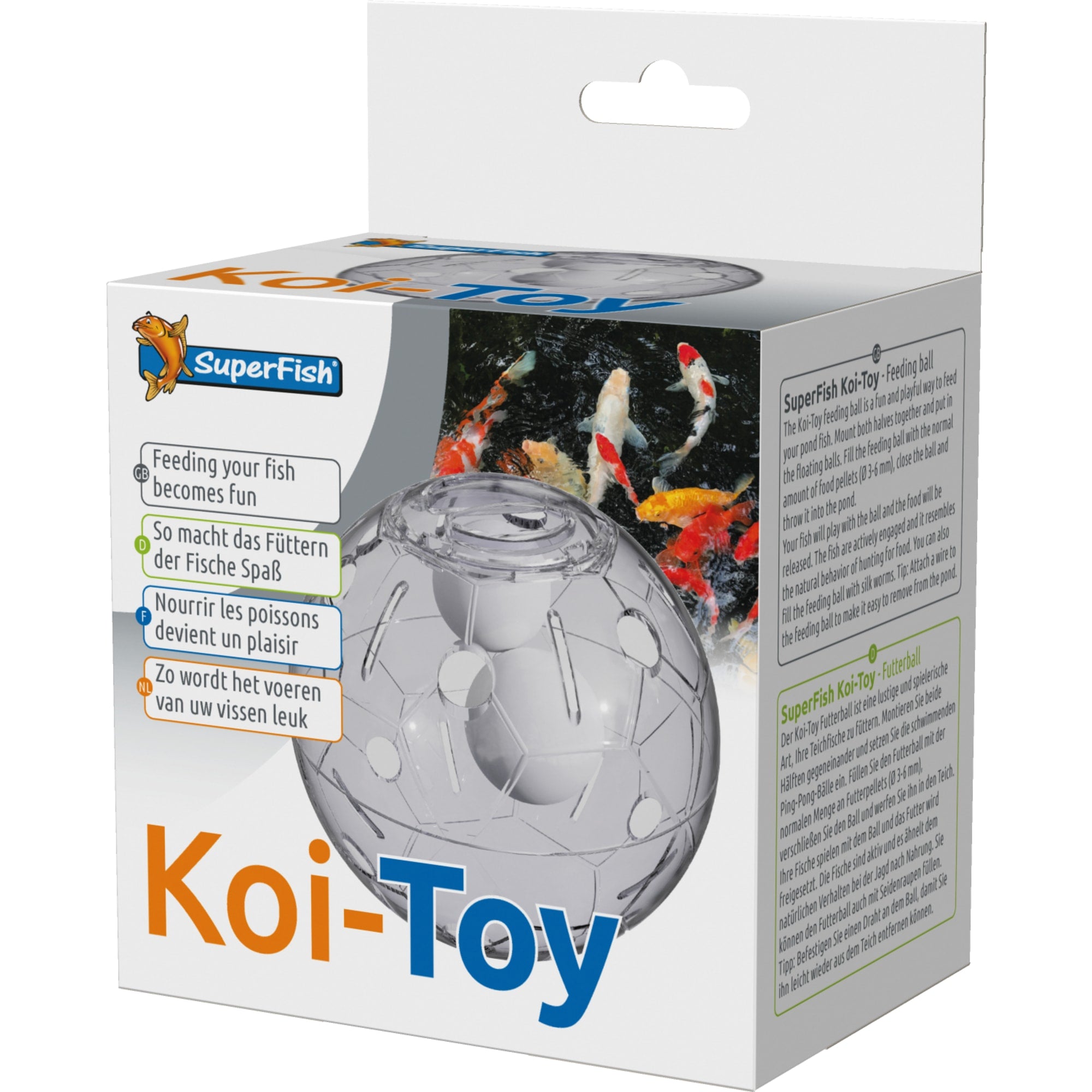 Superfish Koi-Toy voerbal - Drijvende voerbal voor interactief koivoeren - 8715897338694 SUPERFISH KOI TOY 3D