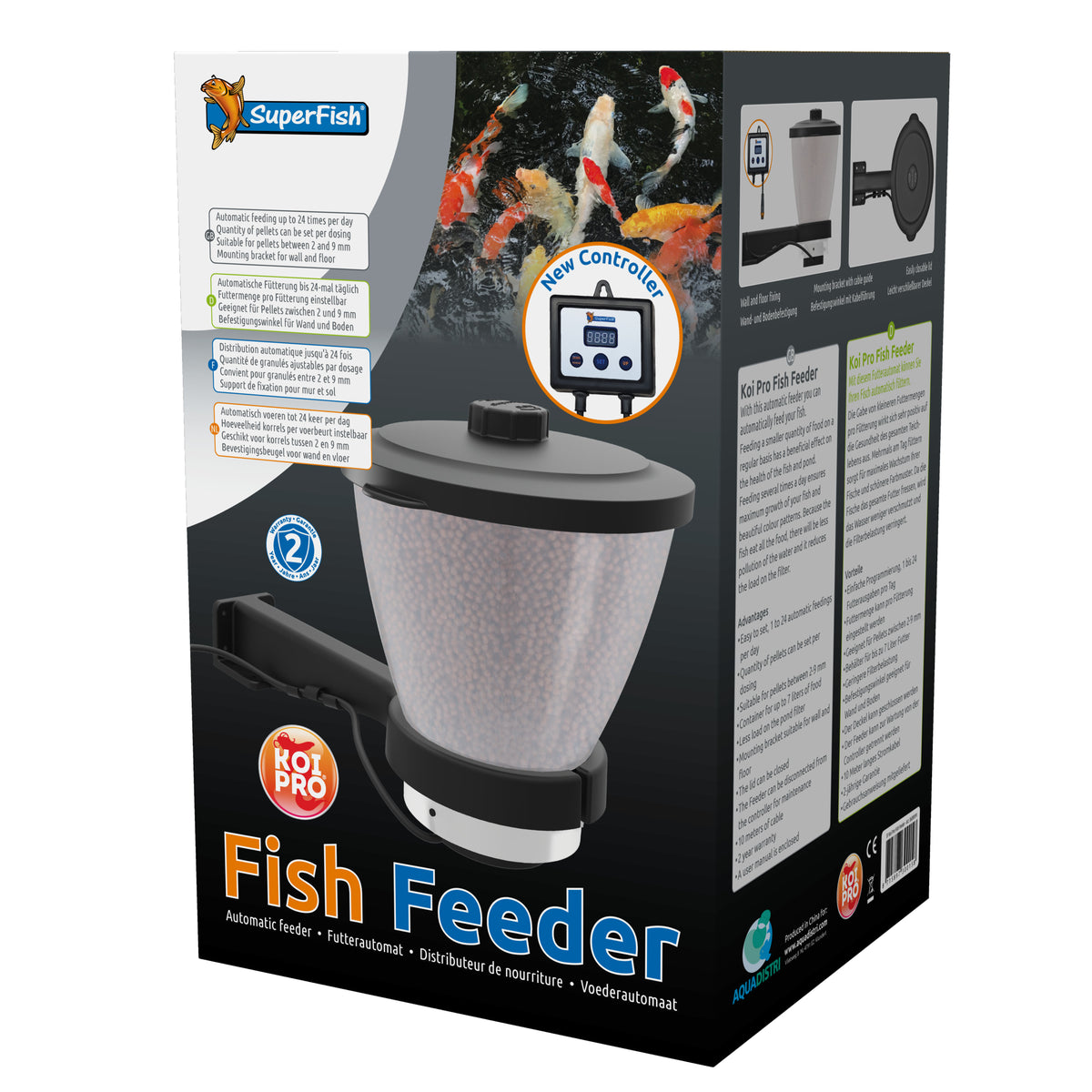 Koi Pro Fish Feeder - Programmeerbare voerautomaat voor vijvervissen - 8715897300158 SF KOI PRO FISH FEEDER 3D