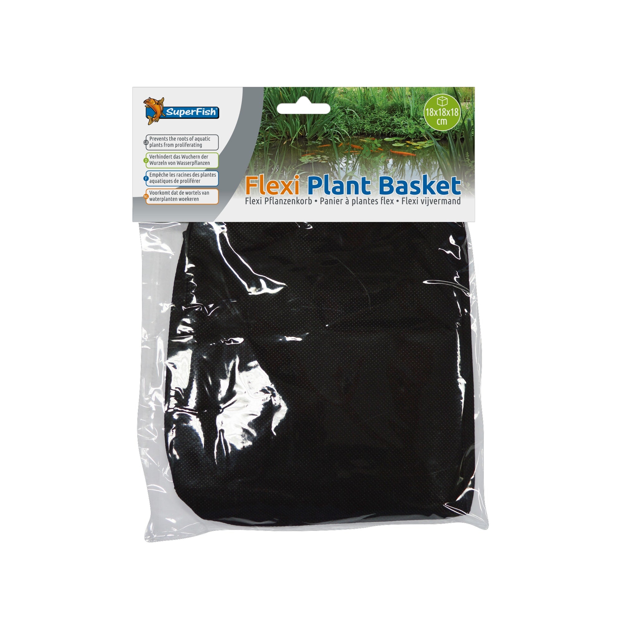 Superfish Flexi Plant Basket 18x18x18 cm - flexibel plantmandje voor vijverplanten