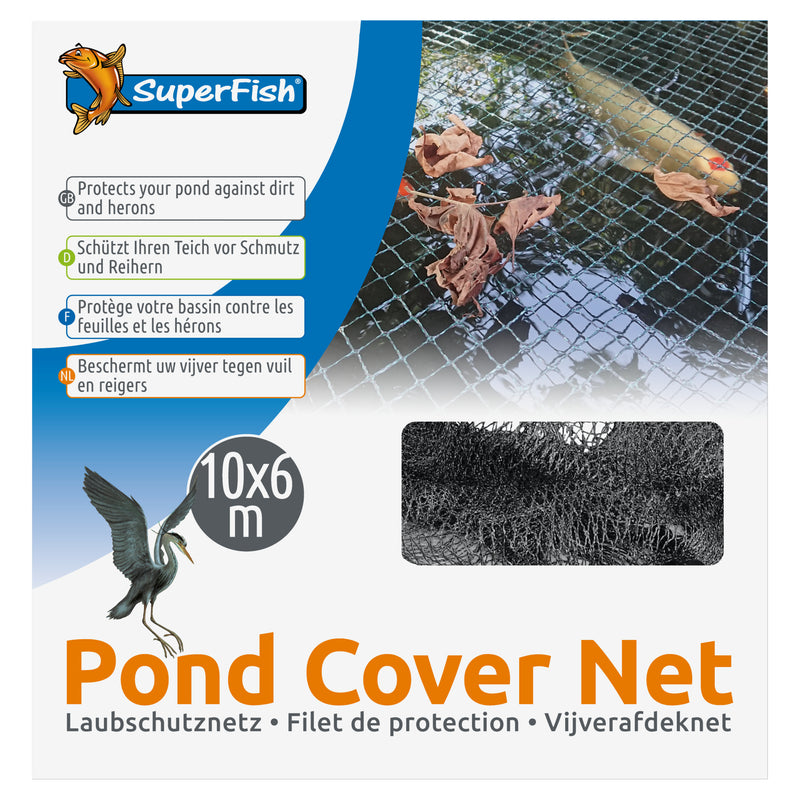 Superfish Vijverafdeknet 10 x 6 meter + 24 pinnen, Vijvernet bij Vijvercentrum
