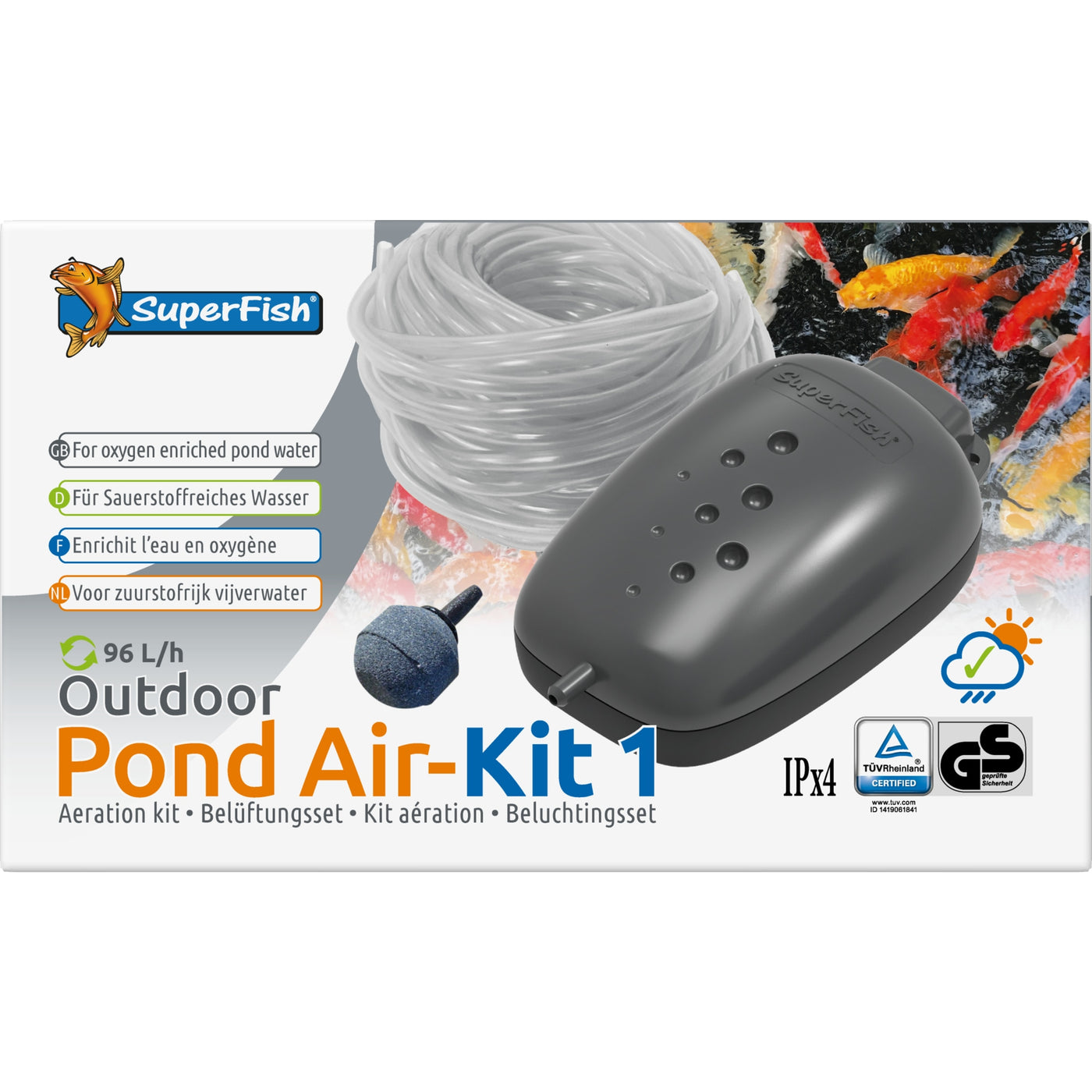 Superfish Pond Air Kit 1 - beluchtingsset met luchtpomp en luchtsteen