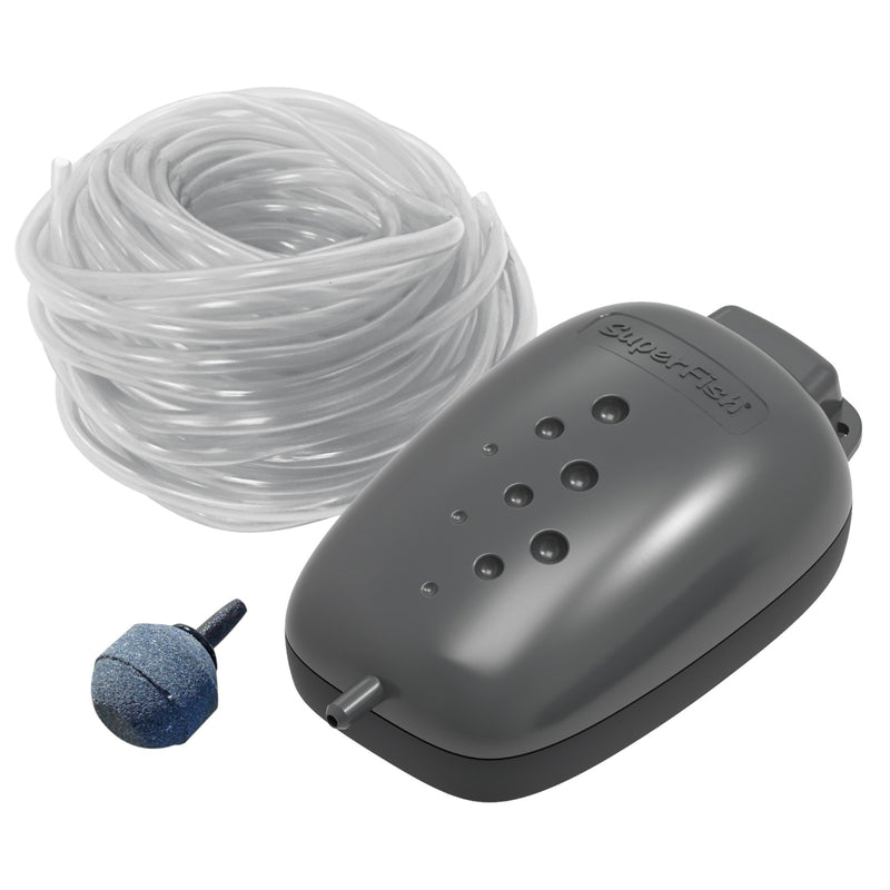 Superfish Pond Air Kit 1 - beluchtingsset met luchtpomp en luchtsteen - 8715897033476 SF POND AIR KIT 1 PRODUCT, detailaanzicht Luchtpomp