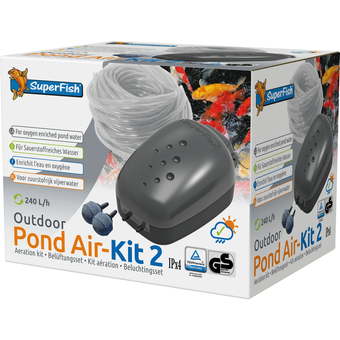 Superfish Pond Air Kit 2 - beluchtingsset voor de vijver - 8715897033483 SF POND AIR KIT 2 3D