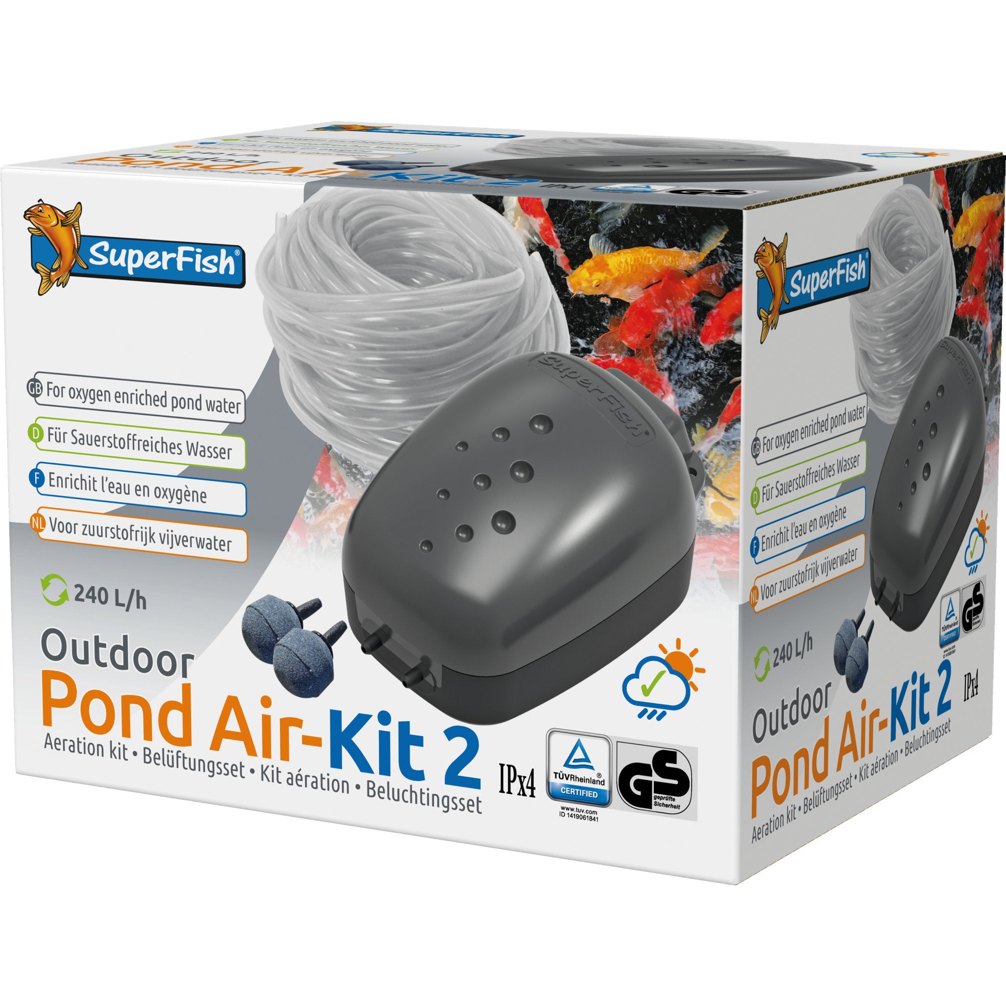 Superfish Pond Air Kit 2 - beluchtingsset voor de vijver - 8715897033483 SF POND AIR KIT 2 3D