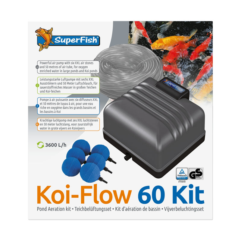 Superfish Koi Flow 60 Professional Beluchtingsset, Luchtpomp bij Vijvercentrum