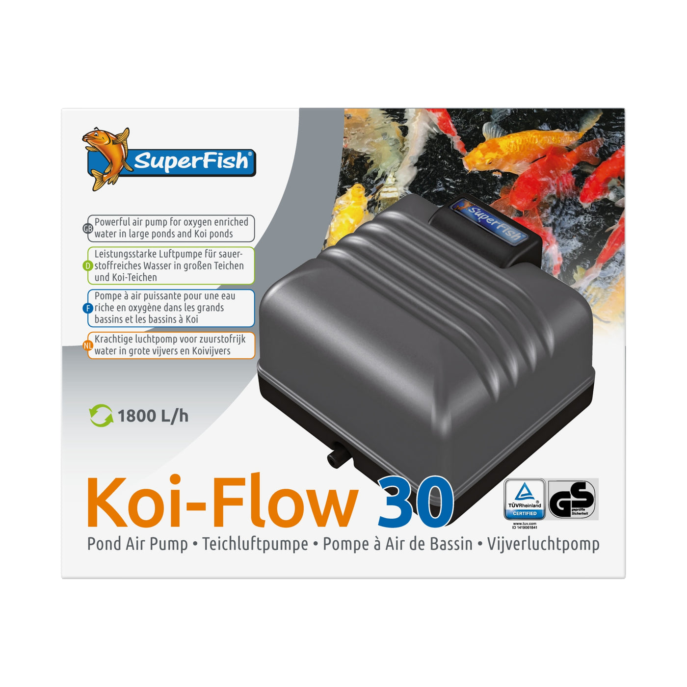 Superfish Koi Flow 30 luchtpomp 30 l/min