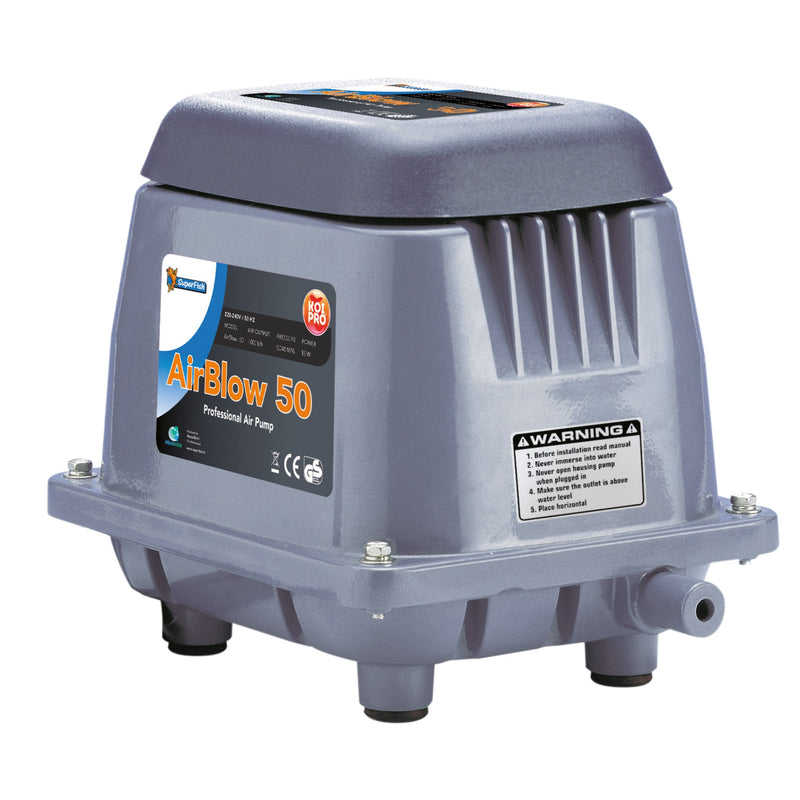 Koi Pro Air Blow 50 - membraanluchtpomp 50 l/min voor koivijvers tot 15.000 liter, Luchtpomp bij Vijvercentrum