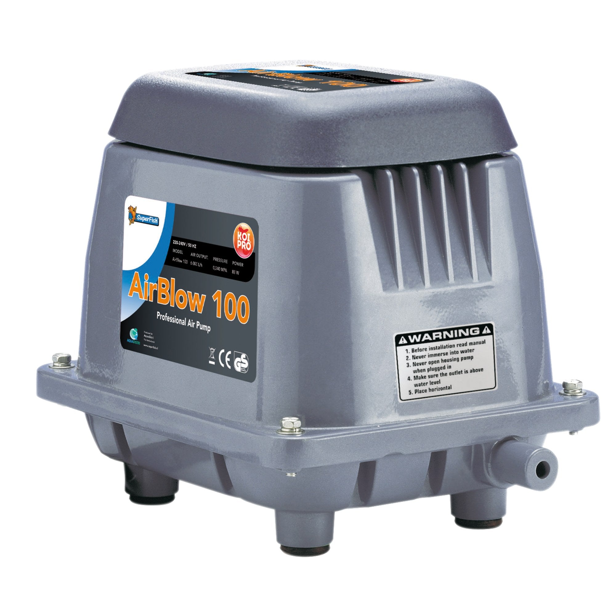 Koi Pro Air Blow 100 - membraanluchtpomp 100 l/min voor koivijvers tot 30.000 liter