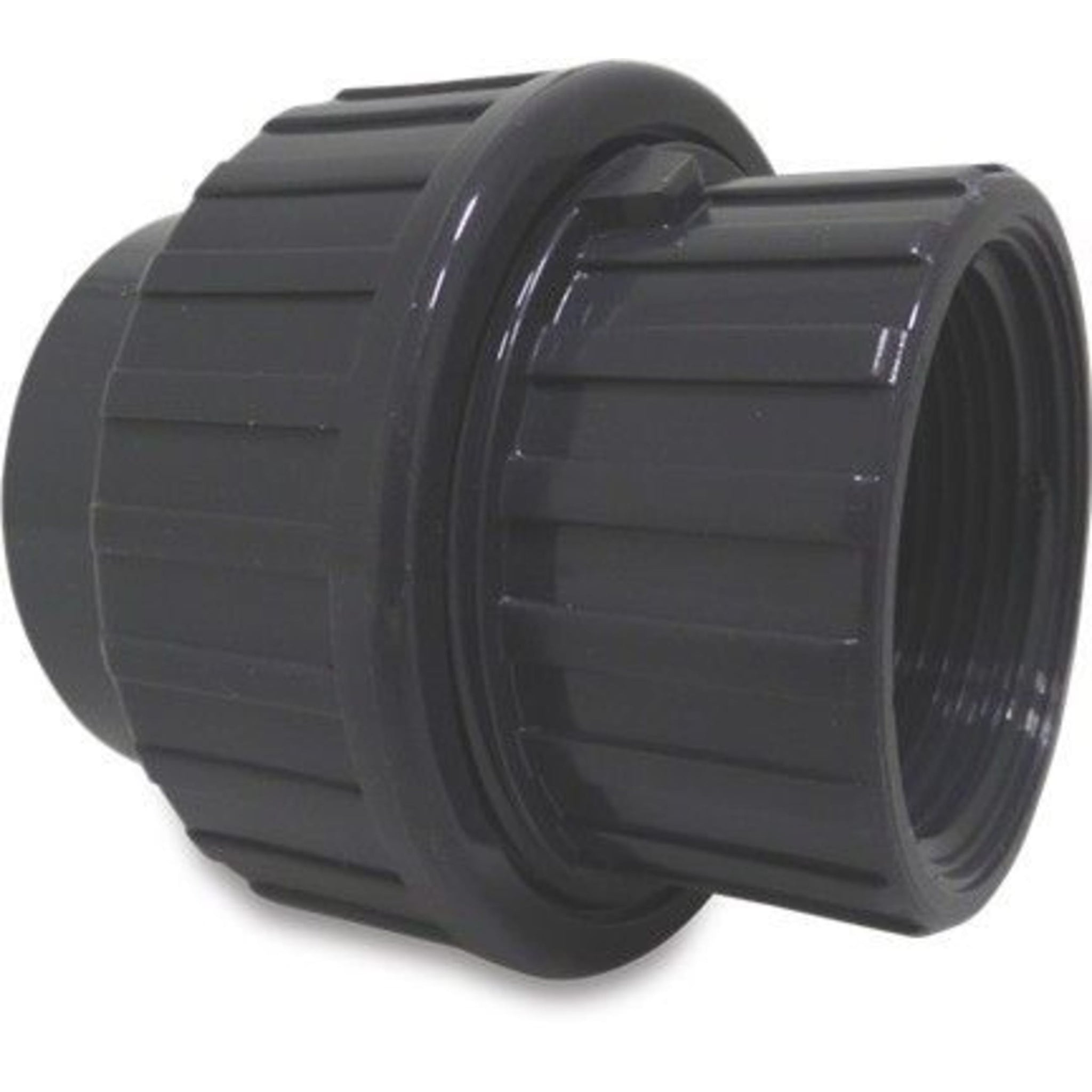 Aquaforte 3/3 koppeling zwart lijm x binnendraad 50 mm x 1 1/2 inch - demonteerbaar PVC koppelstuk