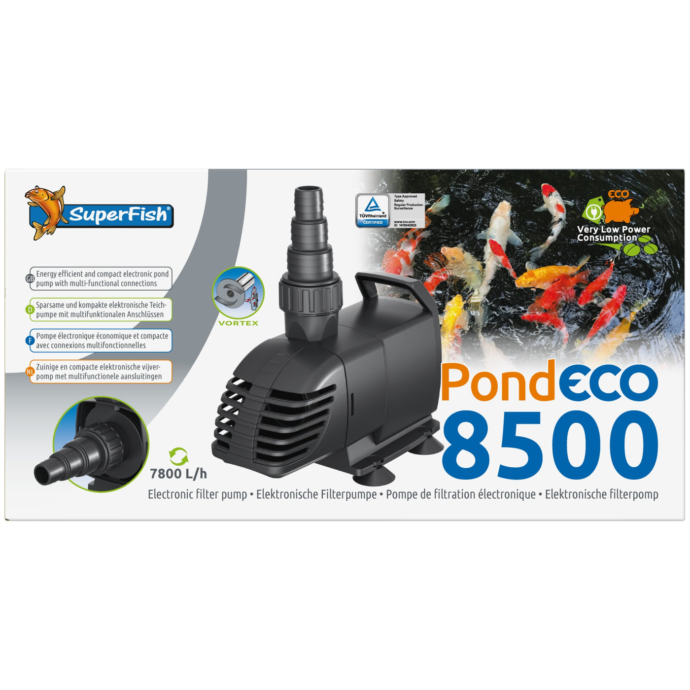 Superfish Pond Eco 8500 energiezuinige vijverpomp 41W