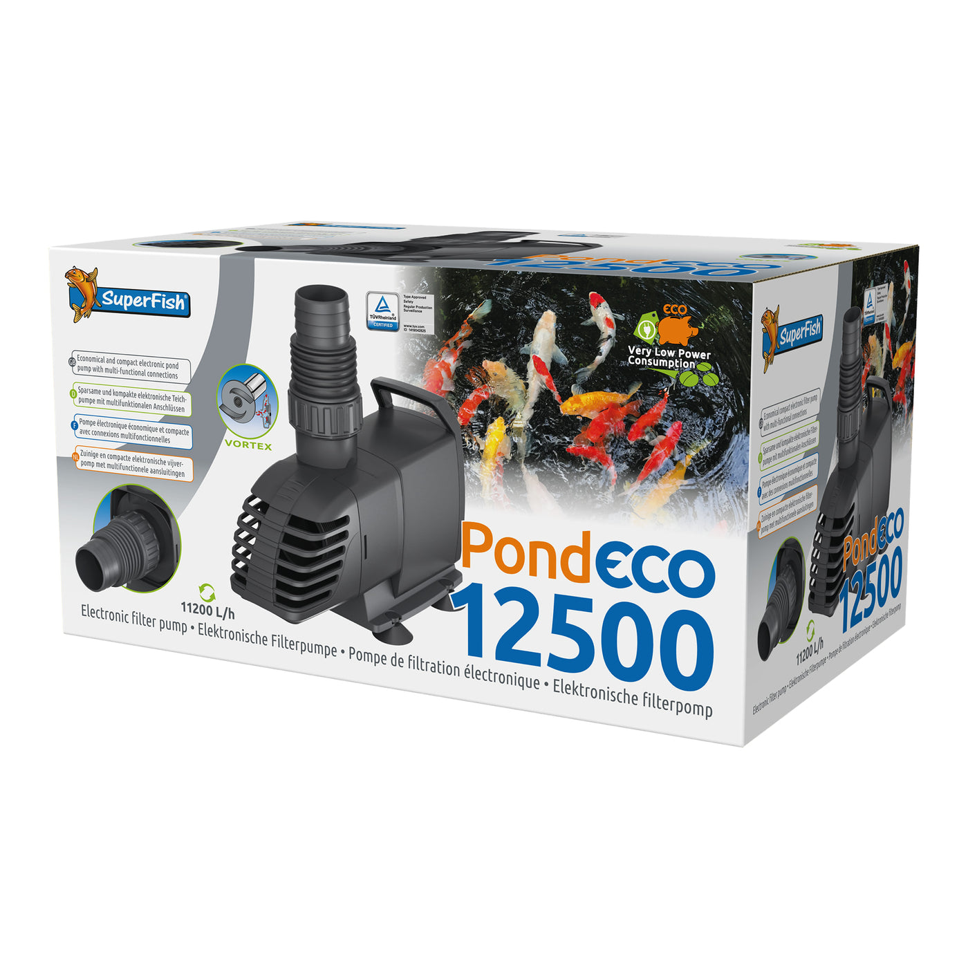 Superfish Pond Eco 12500 - energiezuinige vijverpomp 12.500 l/u bij 85 watt - 8715897321351 SF POND ECO 12500 85W 3D
