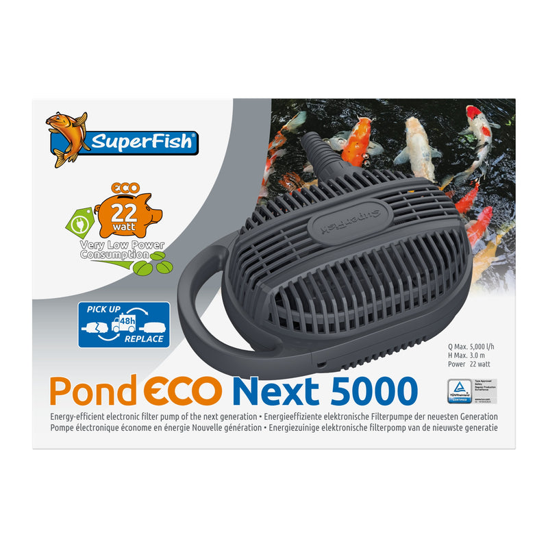 Superfish Pond Eco Next 5000-22w, Filterpomp bij Vijvercentrum