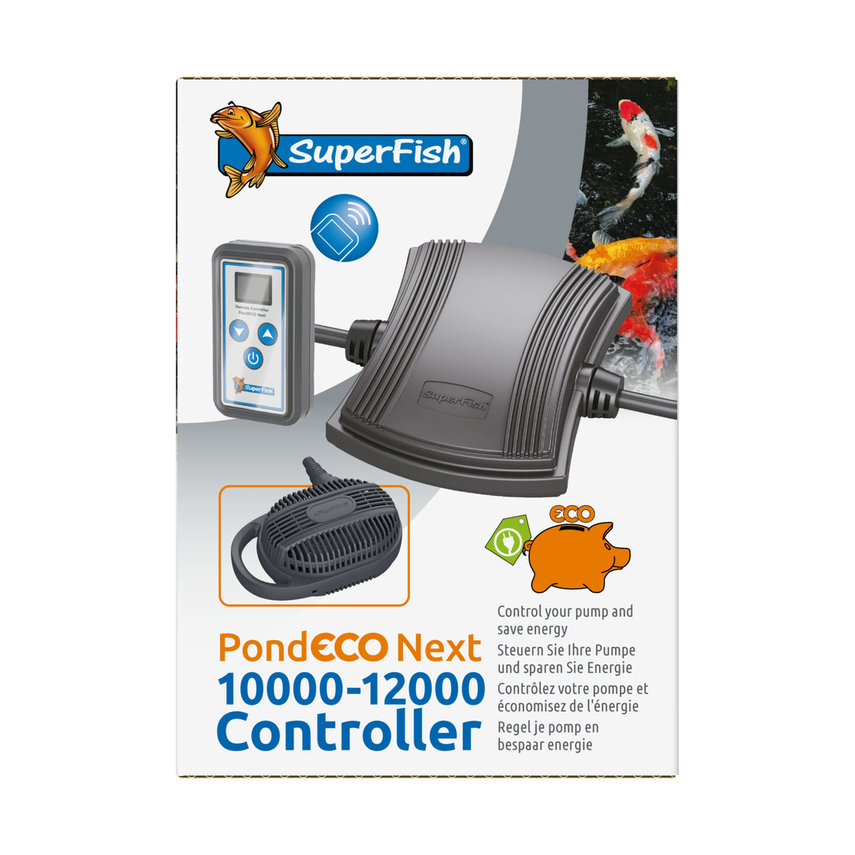 Superfish Pond Eco Next 10.000/12.000 Controller - vervangcontroller voor vijverpomp - 8715897344831 SF POND ECO NEXT CONTROLLER 10000 12000 FRONT2