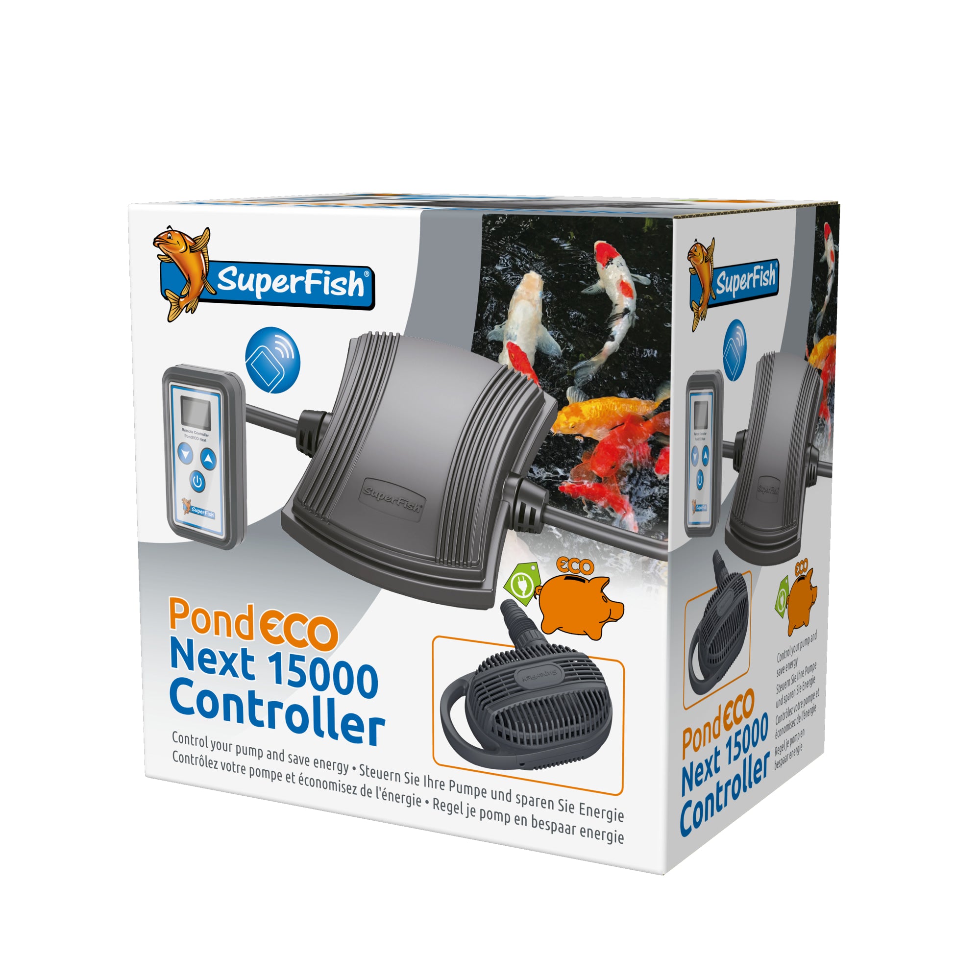 Superfish Pond Eco Next 15.000 Controller - regelaar voor vijverpomp - 8715897344848 SF POND ECO NEXT CONTROLLER 15000 3D