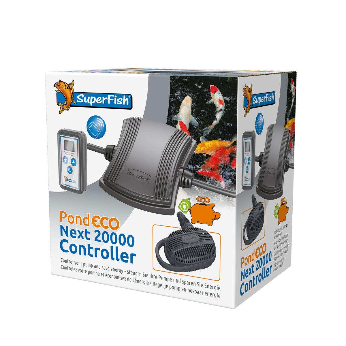 Superfish Pond Eco Next 20000 Controller - vervangcontroller voor vijverpomp - 8715897344855 SF POND ECO NEXT CONTROLLER 20000 3D
