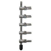 Superfish RVS Luchtkraan 5-weg - verdeelt lucht over 5 uitgangen - 8715897018770 SF BRASS AIR VALVE 5 WAY BLISTER PRODUCT, miniatuur 2