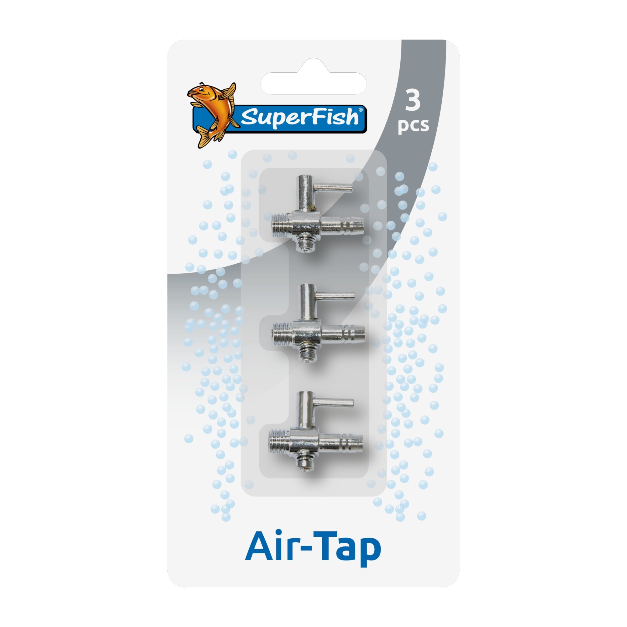 Superfish Rvs Tap Kraan 1 Weg Blist- 3 Stuks