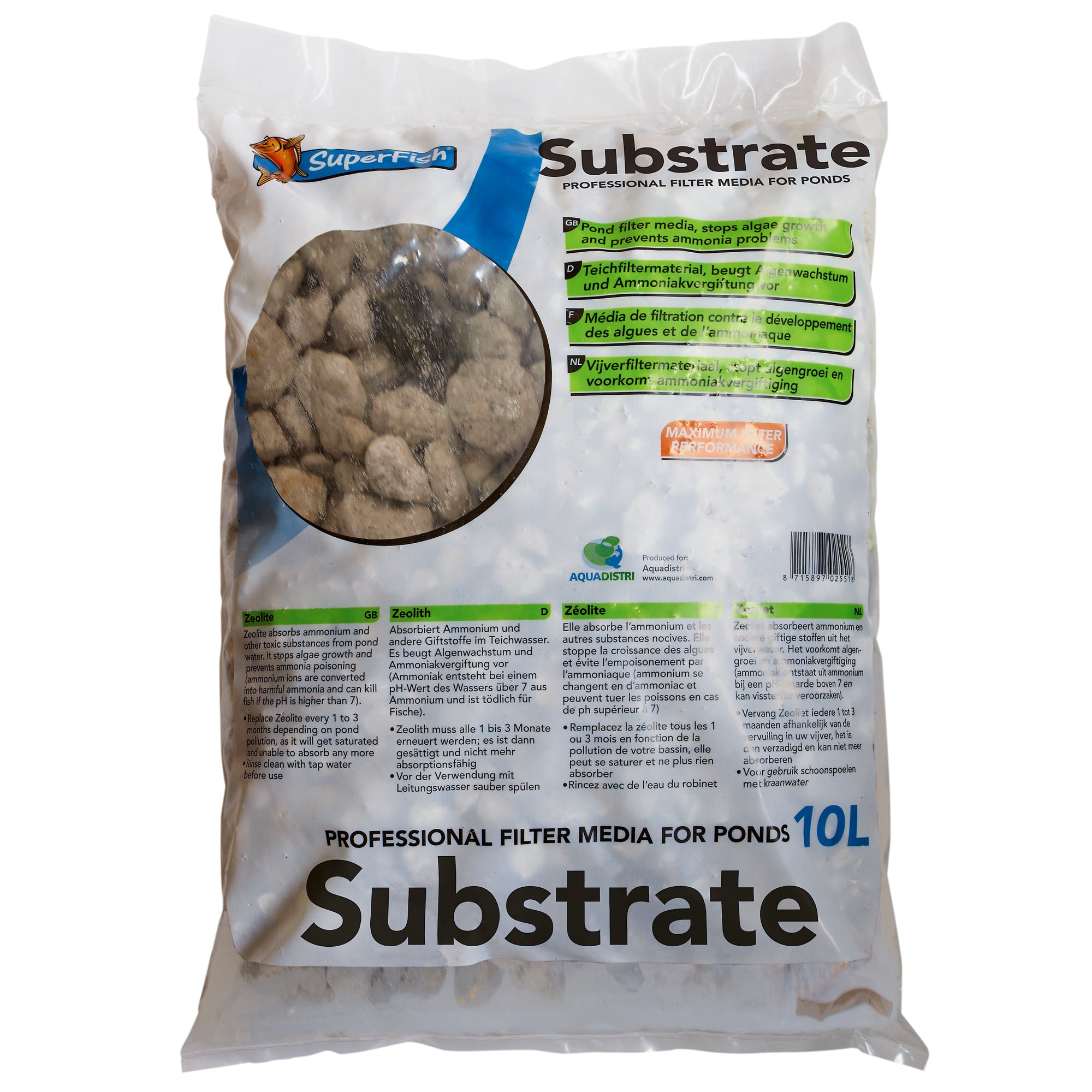 Superfish Filtersubstraat 10 liter - biologisch filtermedium voor vijverfilters