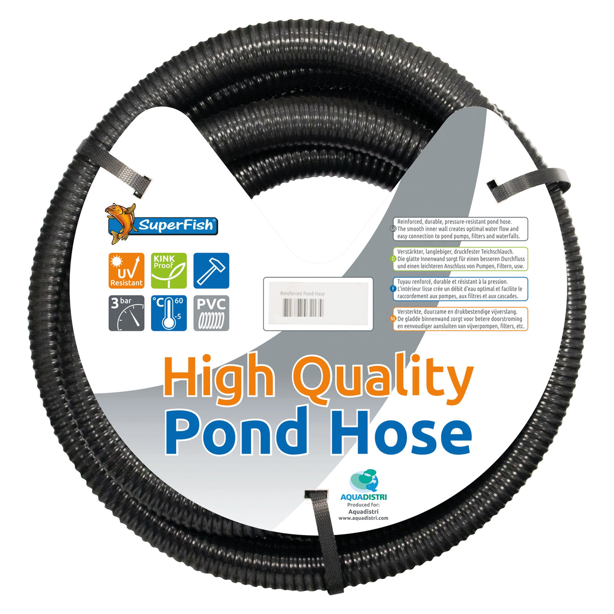 Europond Gewapende Slang 40 mm (5 meter)