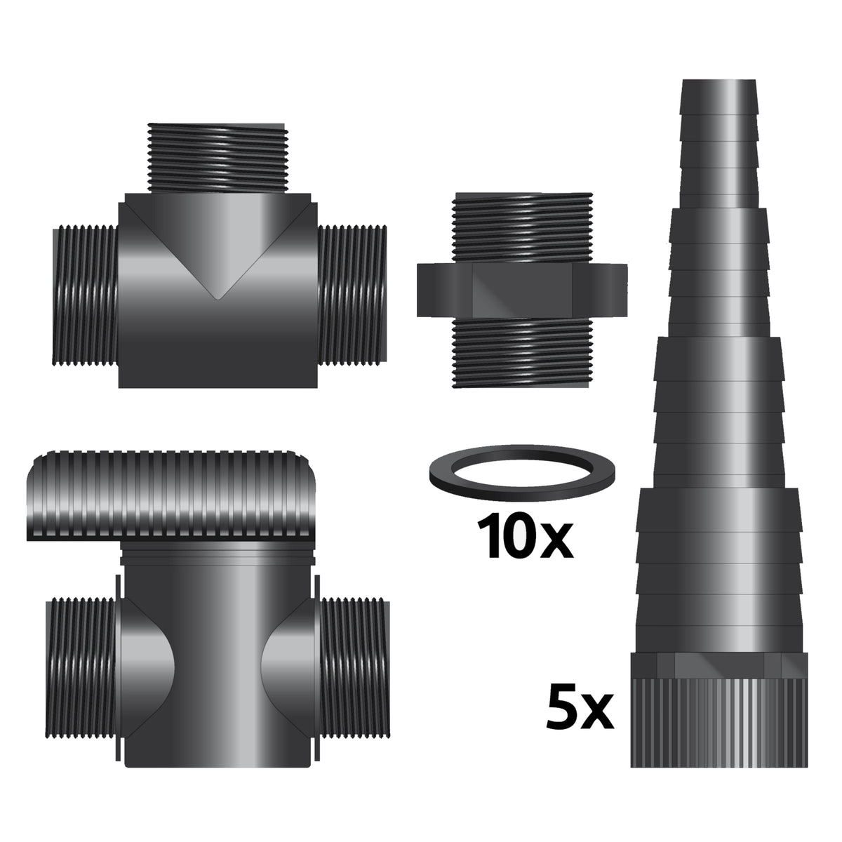Superfish multi aansluitset 20/25/32/40 mm - universele slangkoppeling - 8715897081637 POND MULTI CONNECTOR KIT 20 25 32 40 MM PRODUCT