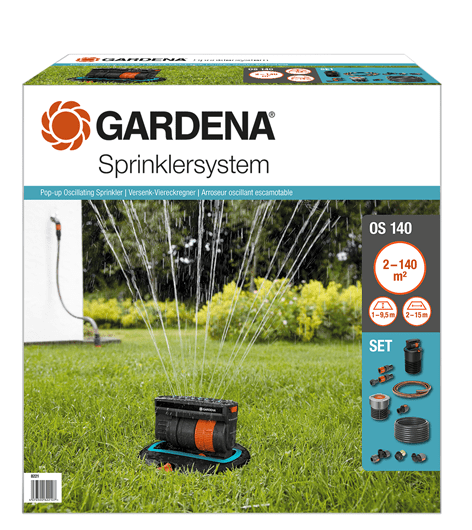 Gardena Complete set met verzonken zwenksproeier OS 140