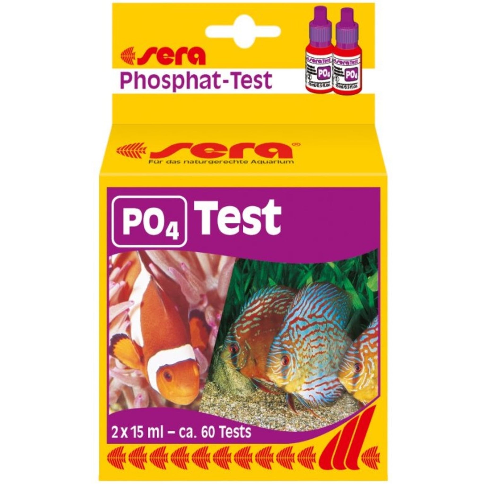 Sera fosfaat-test (PO4) - Druppeltest fosfaat voor vijver en aquarium