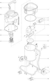Oase Motorkop PondoVac Premium - Vervangingsmotor voor vijverstofzuiger, miniatuur 2