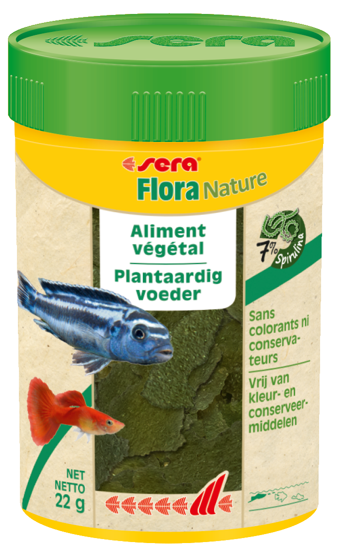 Sera Flora Nature 100 ml - Plantaardig vlokkenvoer voor siervissen, afbeelding 2 Visvoer
