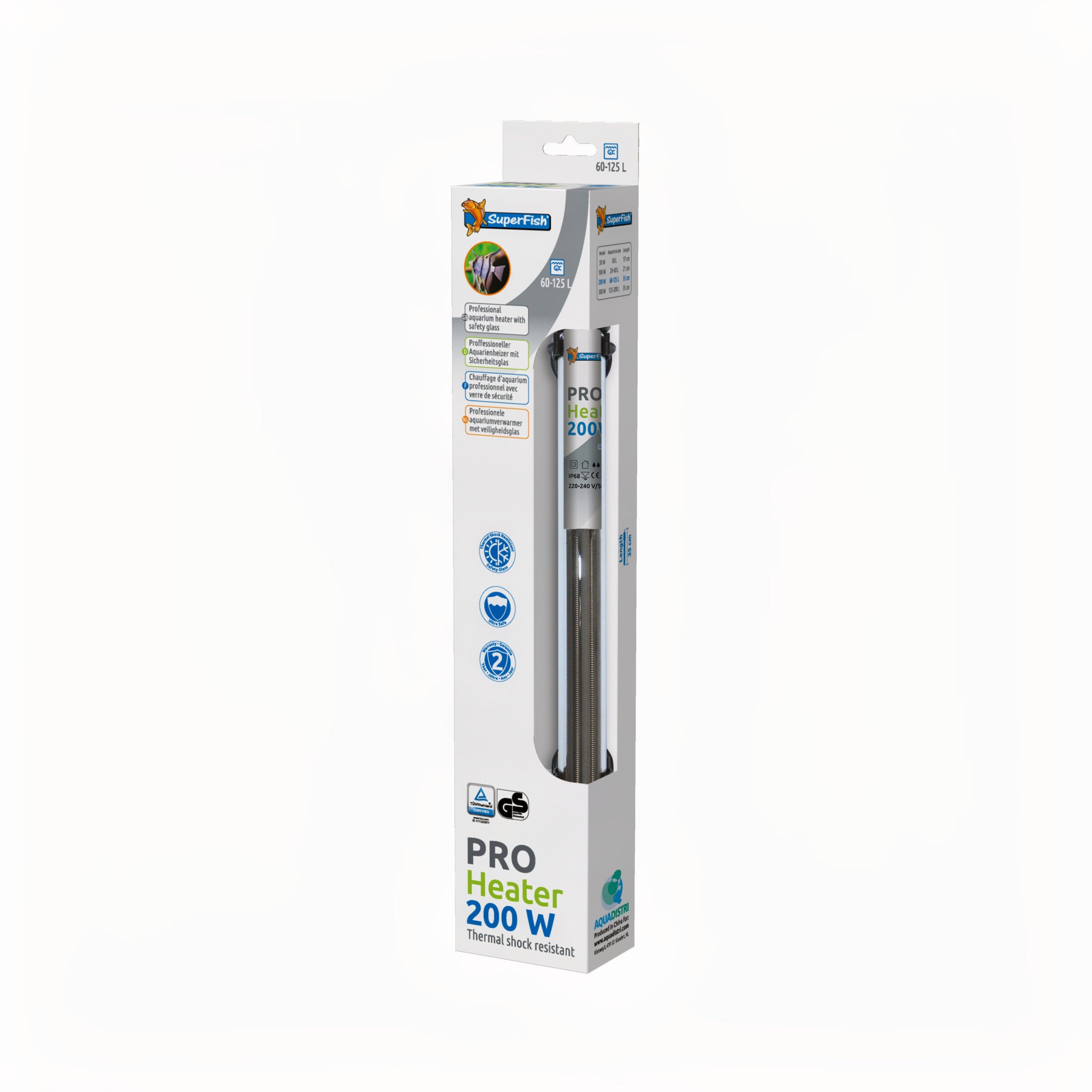 Superfish Pro Heater 200w 60-125l (35CM) - productfoto
