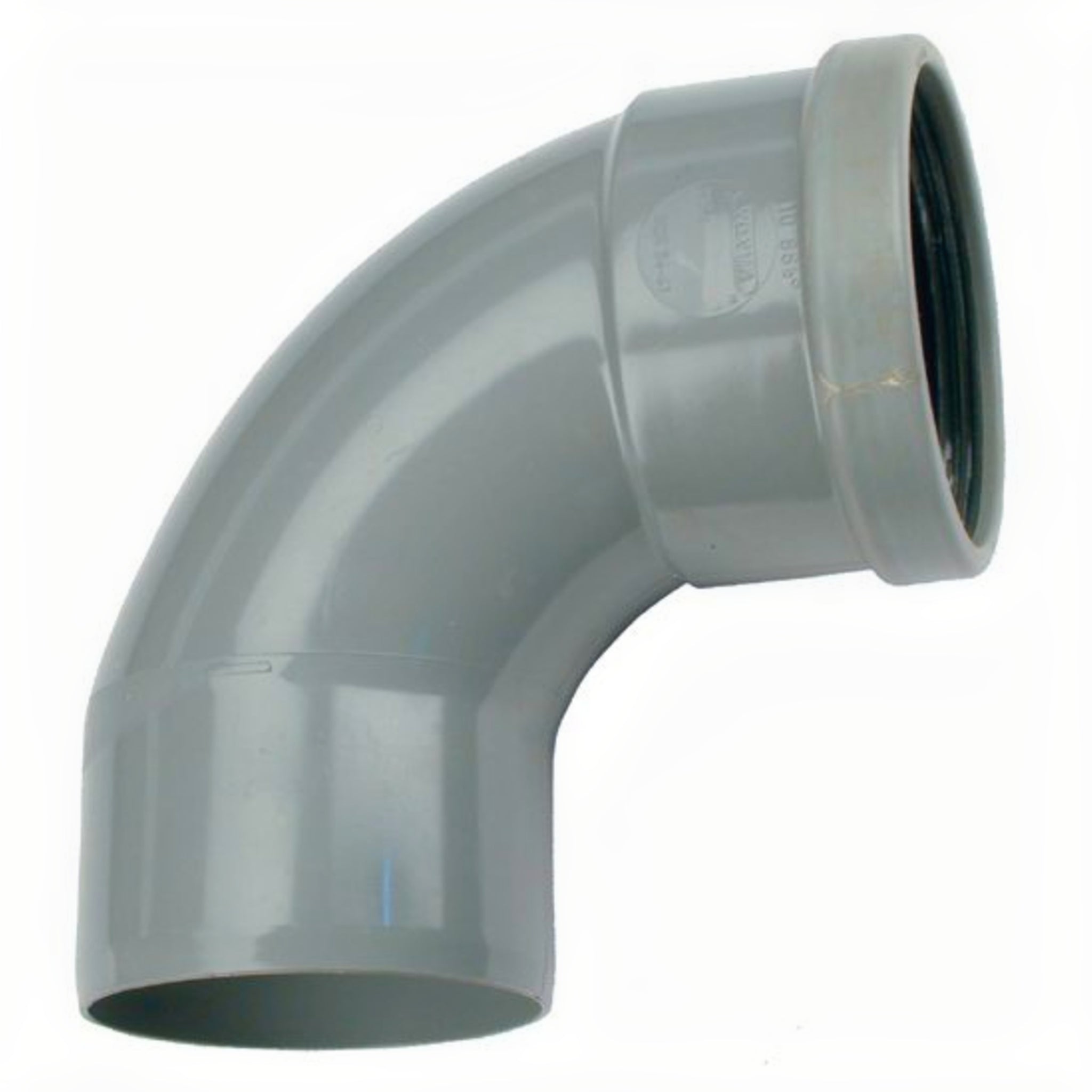 Wavin Wafix PVC bocht 88 graden 125 mm SN4 manchet mof/spie