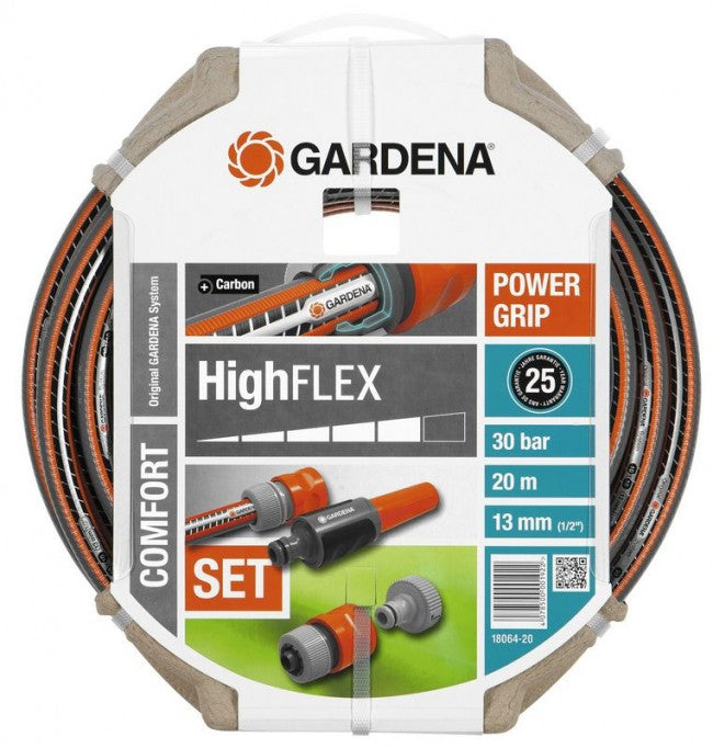 Gardena Comfort HighFlex Slang 1/2 Inch 20 Meter - Startset met Armaturen