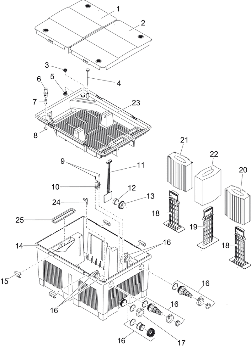 Bevestigingsklem BioTec 5.1/10.1 | Oase productafbeelding, detailaanzicht Doorstroomfilter