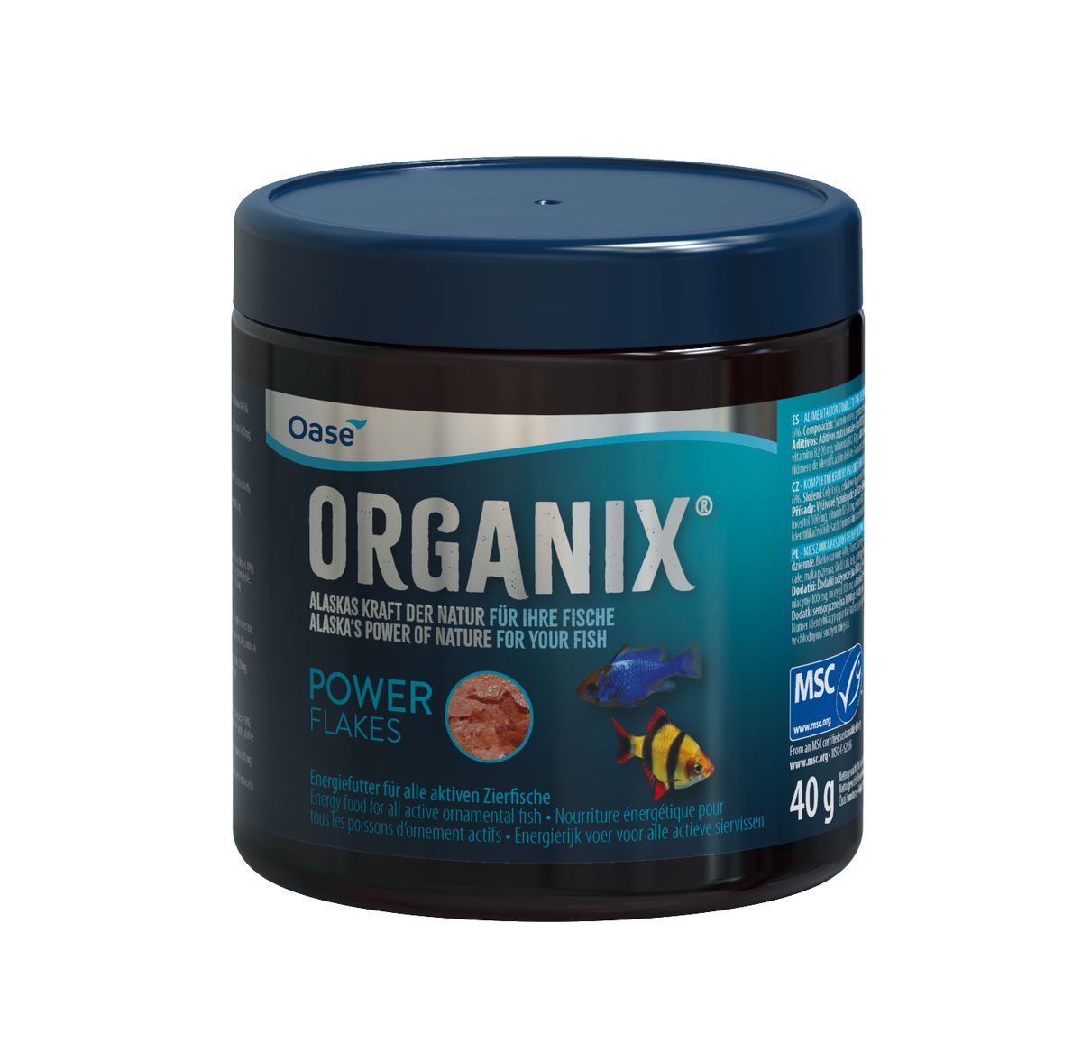 Oase ORGANIX Power Flakes 250ml - Eiwitrijk visvoer vlokken voor actieve vissen