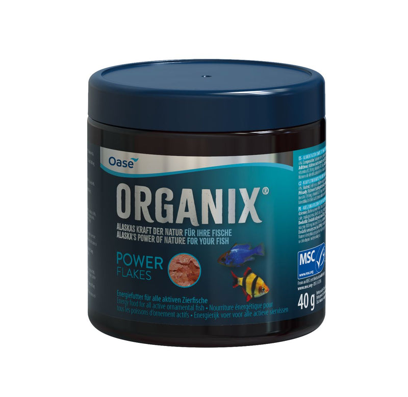 Oase ORGANIX Power Flakes 250ml - Eiwitrijk visvoer vlokken voor actieve vissen, afbeelding 2 Visvoer