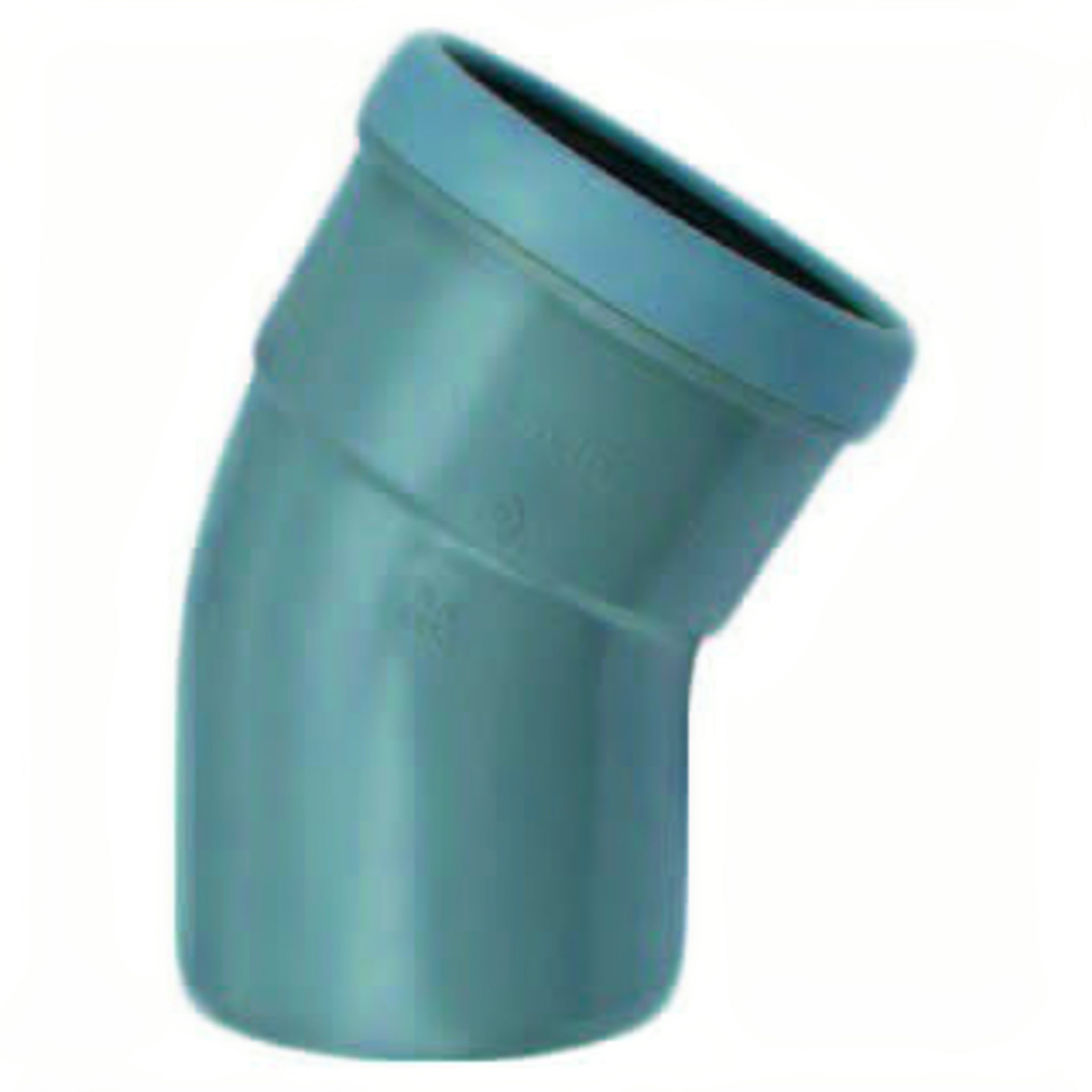 Wavin PVC Bocht 45° manchet - mof x spie 110 mm - productfoto