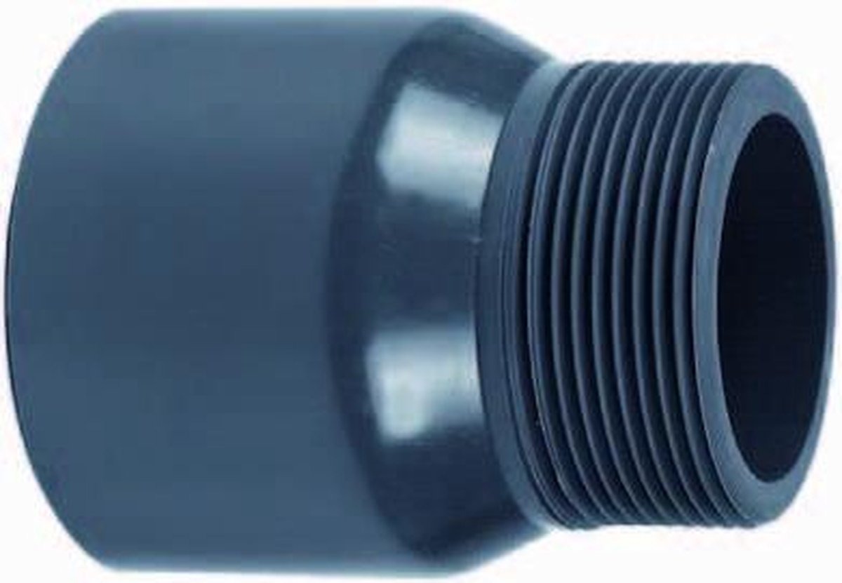 Effast puntstuk uit buis 90 mm x 2,5 inch lijm x buitendraad
