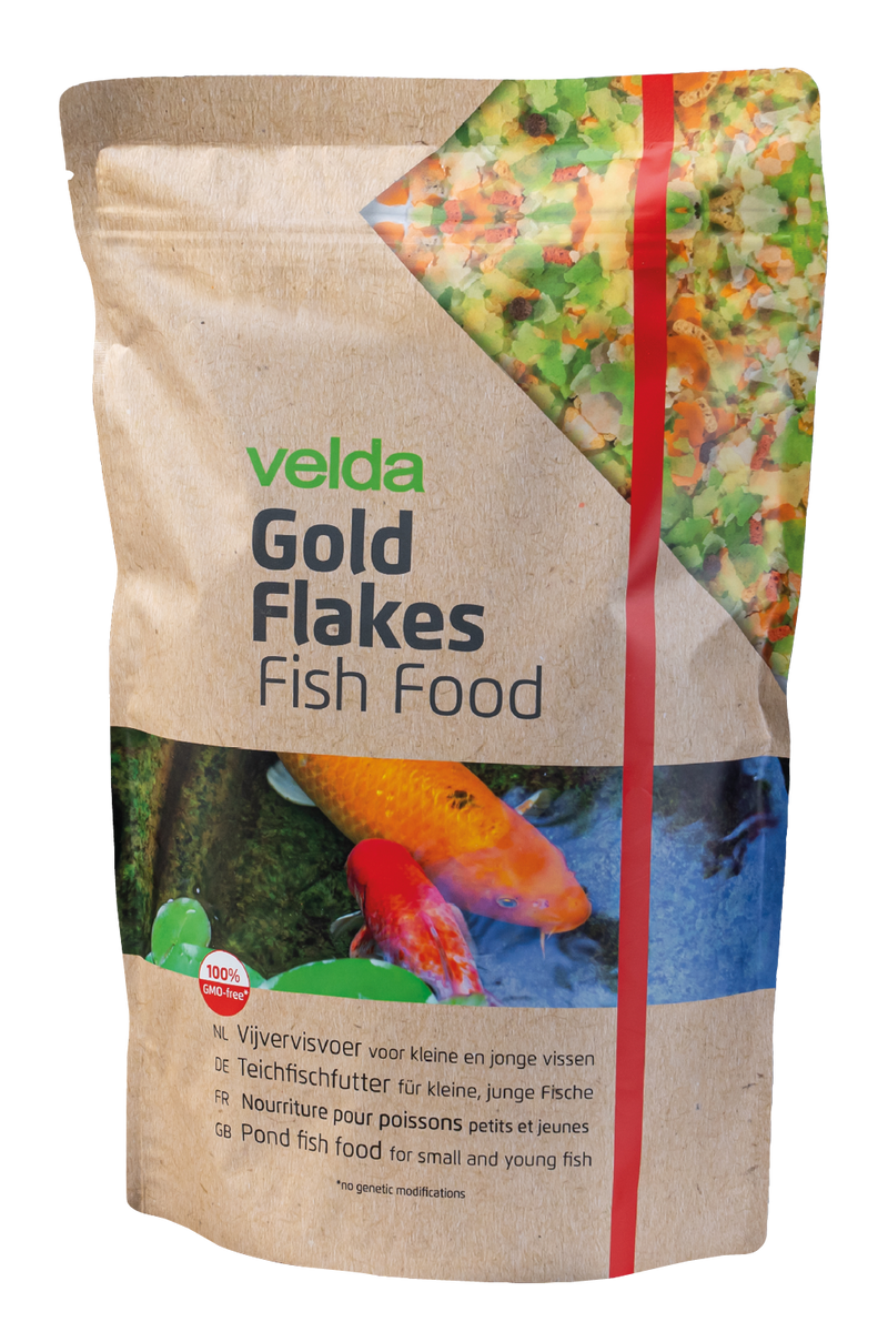 Velda Velda Gold Flakes Fish Food 3000 ml | Koivoer Basis, Koivoer Basis bij Vijvercentrum