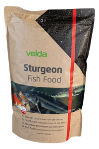 Velda Sturgeon Fish Food 3000 ml zinkende steurkorrels in hersluitbare zak, miniatuur 1