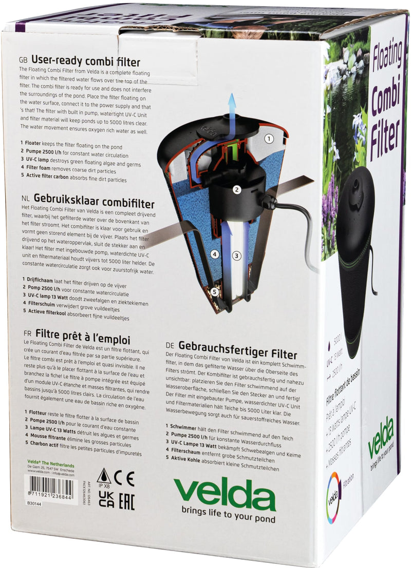 Velda Velda Floating Combi Filter 2500 | Filterpomp, afbeelding 4 Filterpomp