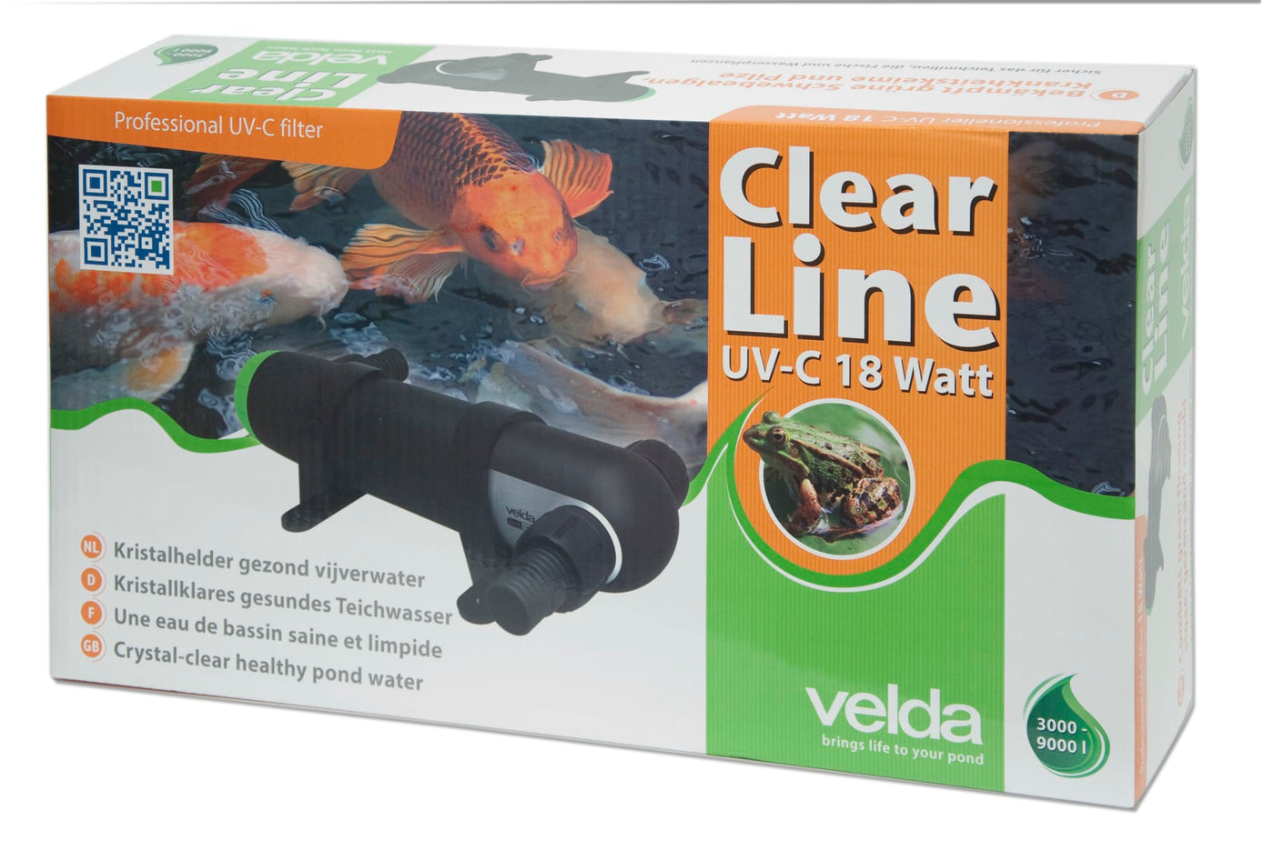 Verpakking van Velda Clear Line UV-C 18 watt voor 3.000 tot 9.000 liter