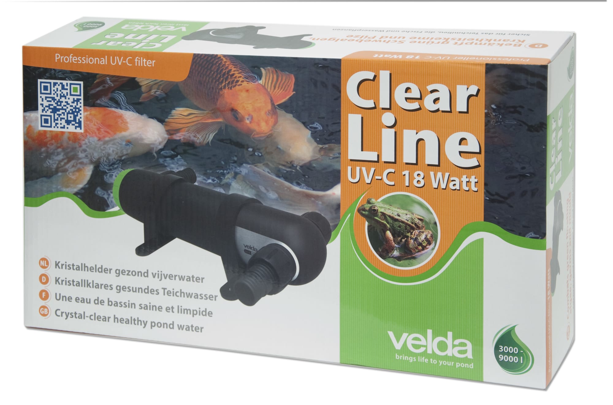 Verpakking van Velda Clear Line UV-C 18 watt voor 3.000 tot 9.000 liter
