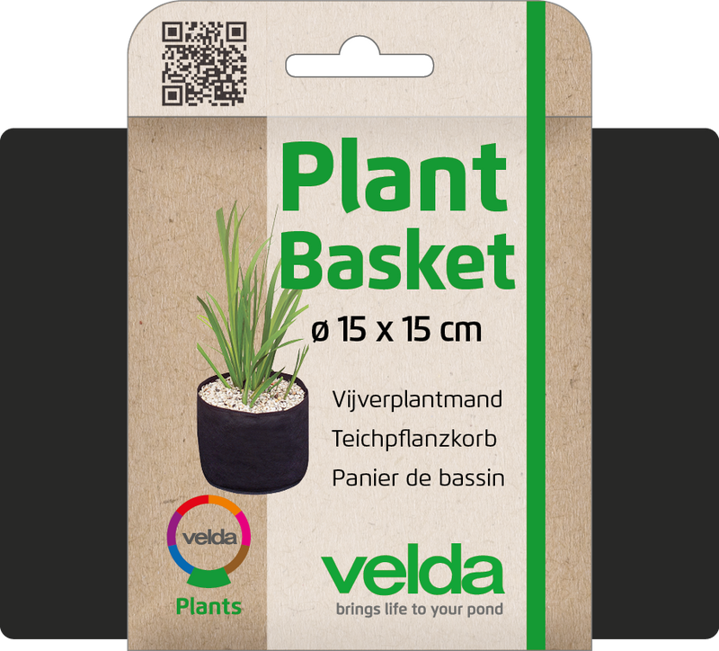 Velda Plant Basket rond Ø 15 x 15 cm in actuele verpakking, Plantenmand bij Vijvercentrum