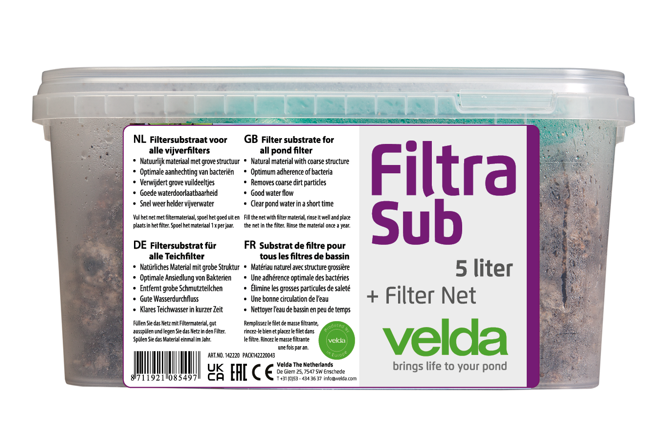Vt Vt Vijversubstraat Filtermateriaal Voor Vijvers 5000 ml | Fi