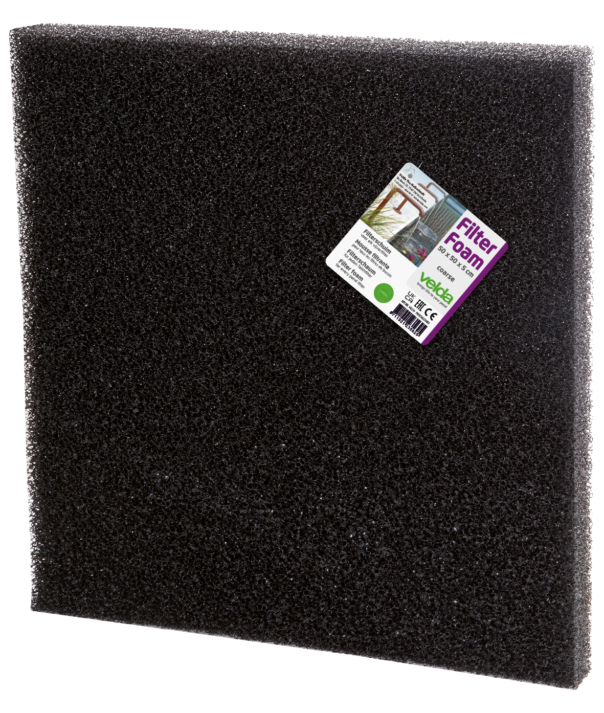 Velda Velda Filter Foam black 50x50x2cm | Filtermedium