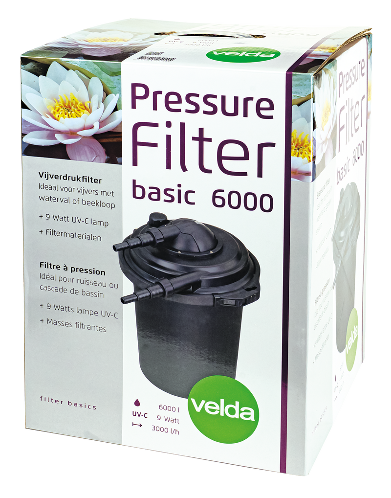 Vt Pressure Filter 6000 + 9 W UV-C Tot 6.000 Liter Vijver, afbeelding 3 Vijverfilter