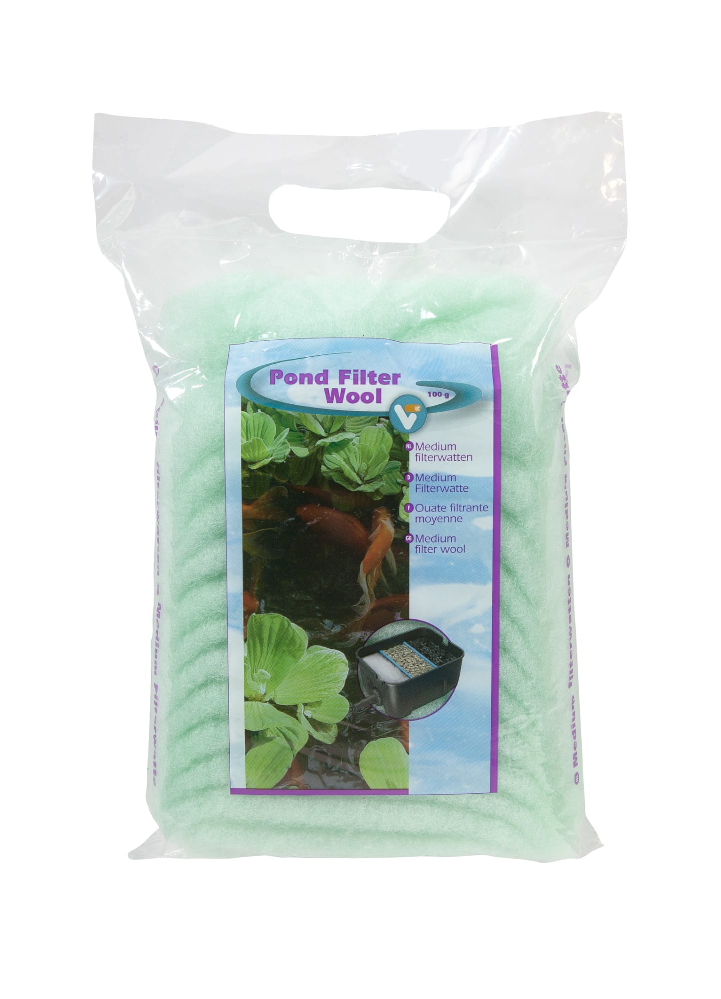 Vt Filter watten Groen 100 Gram | Filtermateriaal